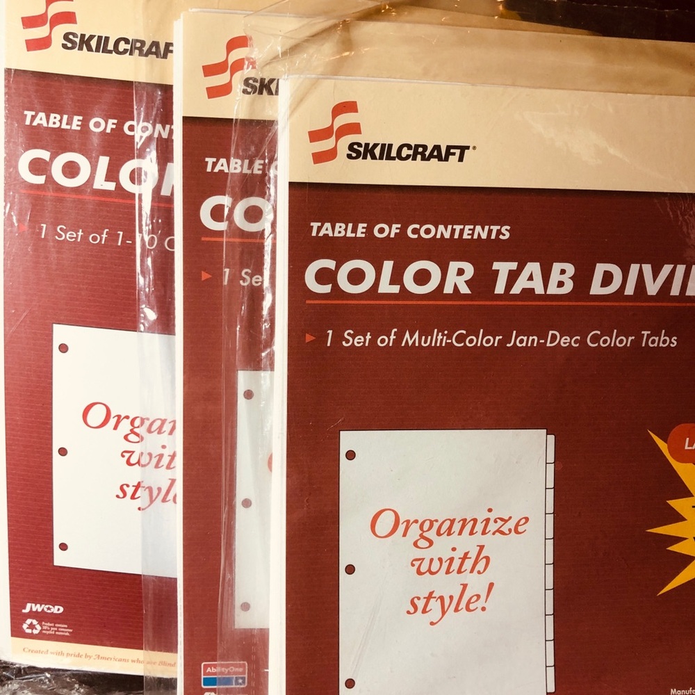 Multi-Color Tab Dividers